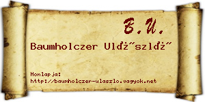 Baumholczer Ulászló névjegykártya